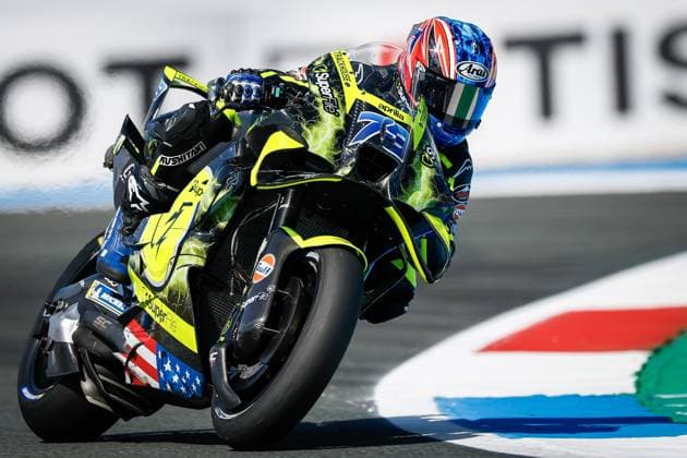 ASSEN - Ai Ogura (JPN) on his Aprilia during Moto GP practice ahead of the 95th edition of the Assen TT. VINCENT JANNINK ANP xVIxANPxSportx xxANPxIVx 562043098 originalFilename: 562043098.jpg