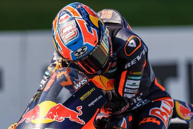 ASSEN - Collin Veijer (NED) on his Kalex during Moto2 practice ahead of the 95th edition of the TT of Assen. VINCENT JANNINK ANP xVIxANPxSportx xxANPxIVx 562045151 originalFilename: 562045151.jpg
