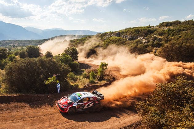 AUTO - WRC, Motorsport Rallye, WM - ACROPOLIS RALLY GREECE 2026 33 Elfyn EVANS, Scott MARTIN, Toyota GR Yaris Rally1, action during the 2026 Acropolis Rally Greece, 8th round of the 2026 WRC World Rally Car Championship, from June 25 to 28, 2026 at Loutraki, Greece - LoutrakiGreece  Copyright: xNikosxKatikisx