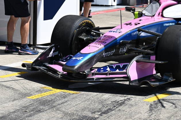 F1 - AUSTRIAN GRAND PRIX 2026 Alpine F1 Team A526, mechanical detail front wing aerodynamism, aerodynamic, aerodynamics during the Formula 1 Austrian Grand Prix 2026, 8th round of the 2026 Formula One World Championship, WM, Weltmeisterschaft from June 26 to 28, 2026 on the Red Bull Ring, in Spielberg, Austria - SpielbergAustria  Copyright: xALBERTOxVIMERCATIx