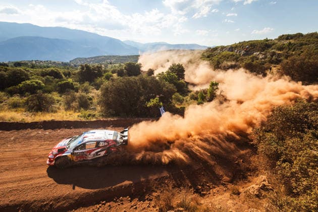 AUTO - WRC, Motorsport Rallye, WM - ACROPOLIS RALLY GREECE 2026 01 SÃ bastien OGIER, Vincent LANDAIS, Toyota GR Yaris Rally1, action during the 2026 Acropolis Rally Greece, 8th round of the 2026 WRC World Rally Car Championship, from June 25 to 28, 2026 at Loutraki, Greece - LoutrakiGreece  Copyright: xNikosxKatikisx