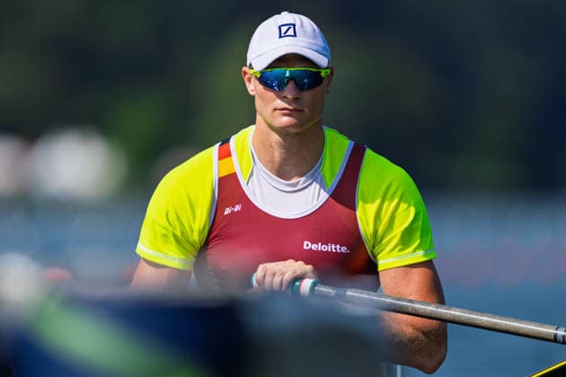LUCERNE, SWITZERLAND - JUNE 26: Oliver Zeidler of Germany competing in the Men s Single Sculls during the Lucerne Regatta - World Rowing Cup III at the Rotsee on June 26, 2026 in Lucerne, Switzerland. Lucerne Switzerland Copyright: xBEAUTIFULxSPORTS TobiasxLacknerx