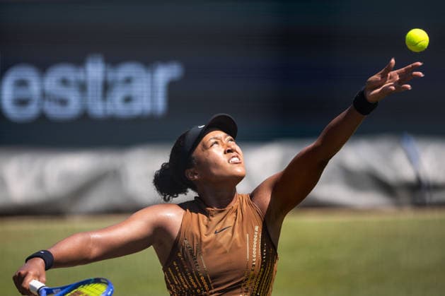 BAD HOMBURG, GERMANY - JUNE 26: Naomi Osaka (JPN) during the Bad Homburg Open powered by Solarwatt Singles match between Xinyu Wang (CHN) vs Naomi Osaka (JPN) at Kurpark Bad Homburg on June 26, 2026 in Bad Homburg, Germany. Hessen Germany Copyright: xSteffiexWunderlx