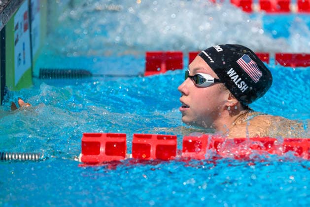 Gretchen C Walsh of United States competes in the 50m Butterfly Women Heats during the 62nd Settecolli swimming meeting at Stadio del Nuoto in Rome (Italy), June 26, 2026. andreaxstaccioli