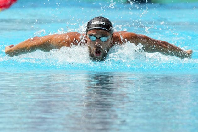 Thomas Ceccon of Italy 100m Butterfly Men Heats during the 62nd Settecolli swimming meeting at Stadio del Nuoto in Rome (Italy), June 26, 2026. antoniettaxbaldassarre