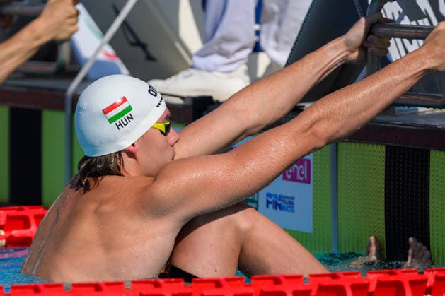 Adam Jaszo of Hungary competes in the 50m Backstroke Men Heats during the 62nd Settecolli swimming meeting at Stadio del Nuoto in Rome (Italy), June 26, 2026. andreaxstaccioli