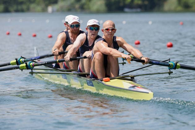 RECORD DATE NOT STATED 26th June 2026; Lucerne, Switzerland; World Rowing Cup Day One; Great Britain - Mens Four (M4-) - Heat 1 AnthonyxBenoit