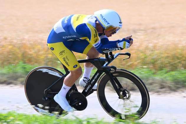 Belgian 2026 National Championship Maarkedal 26 06 2026 MAARKEDAL, BELGIUM - JUNE 26 : Geeraerts Ferre of Team Flanders-Baloise during the Men Elite Individual Time Trial of the 2026 Belgian National Championships 00st edition an UCI National Championships cycling race of 40 km with start in Maarkedal and finish in Maarkedal on June 26, 2026 in Maarkedal, Belgium, 26 06 2026 Maarkedal Belgium  Copyright: xVincentxKalutx