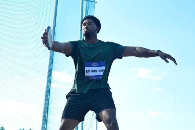 Croatia, Zagreb, 260626. Sportski park Mladost. Zagreb Meeting, 76th Boris Hanzekovic memorial, discus throw. In the photo: Sahquille Emanuelson. Photo: Ronald Gorsic CROPIX Zagreb Croatia Copyright: xxRonaldxGorsicx xCROPIXx xSIPAx rg-zagreb_meeting41-260626