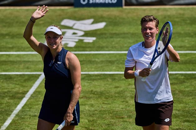 June 26, 2026, Bad Homburg, Hessen, Germany: Ellen Perez of Australia, Demi Schuurs of Netherlands celebrates the win of the Match during the BAD HOMBURG OPEN powered by SOLARWATTT- WTA500 - Womens Tennis, 26.6.2026 in Bad Homburg (Tennis-Club Bad Homburg), Germany Tennis 2026: WTA, Tennis Damen Bad Hombug Open: Semifinal Doubles: PEREZ SCHUURS 6.4 6:4 MIHALIKOVA NICHOLLS  - ZUMAs343 20260626_zsp_s343_004 Copyright: xMathiasxSchulzx
