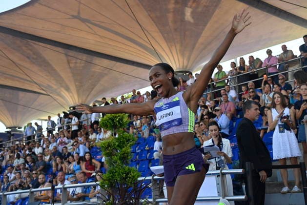 Croatia,Zagreb, 260626. Sportski park Mladost. Zagreb Meeting, 76th Boris Hanzekovic memorial, triple jump. In the photo: Thea Lafond. Photo: Ronald Gorsic CROPIX Zagreb Croatia Copyright: xxRonaldxGorsicx xxCROPIXx xSIPAx rg-zagreb_meeting69-260626