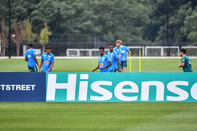 Brazilian Team training at their New Jersey base the Columbia Park Training Facility in Morristown, NJ, United States. (Photo by Rebekah Wynkoop SPP)  Copyright: xRebekahxWynkoop SPPx Sportspressphoto_SPR177452