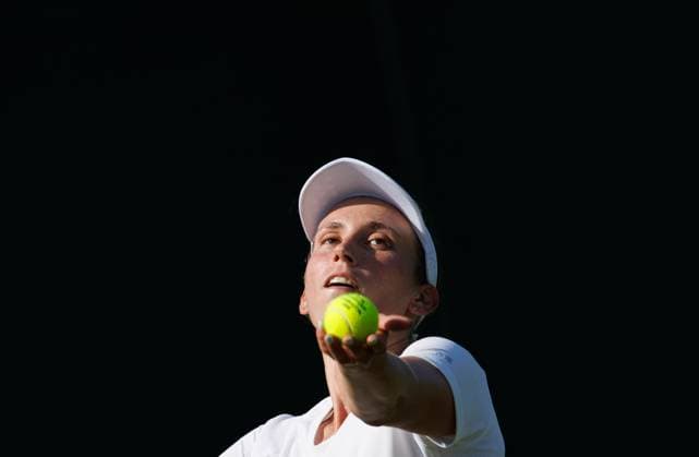 Belgian Elise Mertens pictured in action during the afternoon training session during the preparations ahead of the Wimbledon grand slam tennis tournament in London, Britain, Friday 26 June 2026. The main tournament is starting on Monday 29th June. BENOITxDOPPAGNE  x179416171x