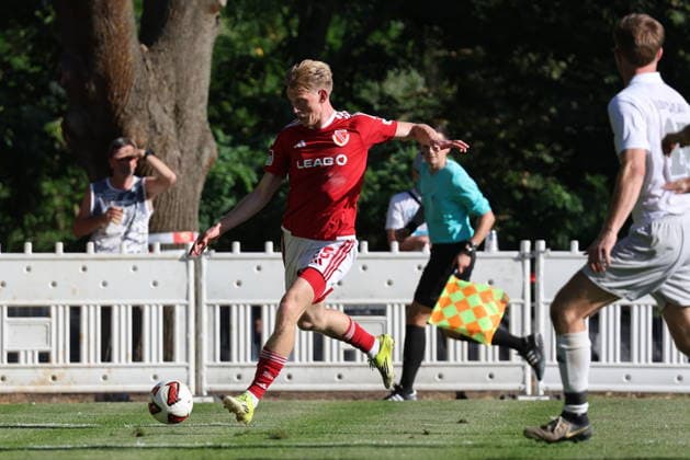 25 Ted Tattermusch (Energie Cottbus) Fussball Testspiel 2026 2027 SV Lok Calau - FC Energie Cottbus *** 25 Ted Tattermusch Energie Cottbus Soccer Friendly Match 2026 2027 SV Lok Calau FC Energie Cottbus