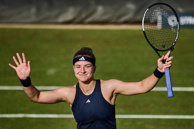 June 26, 2026, Bad Homburg, Hessen, Germany: Karolina Muchova of Czech Republic celebrates the win of the Match and moved into the final during the BAD HOMBURG OPEN powered by SOLARWATTT- WTA500 - Womens Tennis, 26.6.2026 in Bad Homburg (Tennis-Club Bad Homburg), Germany Tennis 2026: WTA, Tennis Damen Bad Hombug Open: Semifinal Singles: MUCHOVA 6:4 6:4 RUSE  - ZUMAs343 20260626_zsp_s343_075 Copyright: xMathiasxSchulzx