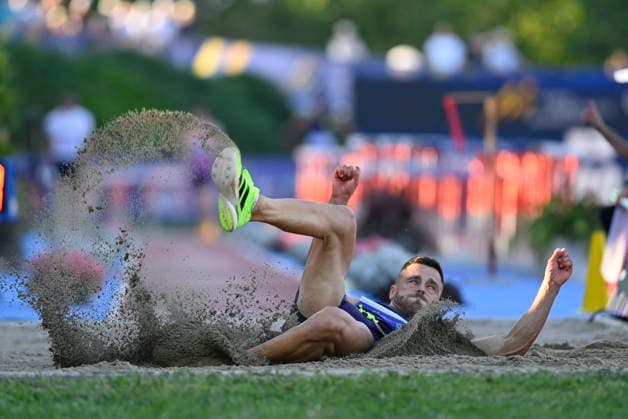 Croatia, Zagreb, 260626. Sportski park Mladost. Zagreb Meeting, 76th Boris Hanzekovic Memorial, long jump. In the photo: TFilip Pravdica. Photo: Ronald Gorsic CROPIX Zagreb Croatia Copyright: xxRonaldxGorsicx rg-zagreb_meeting104-260626