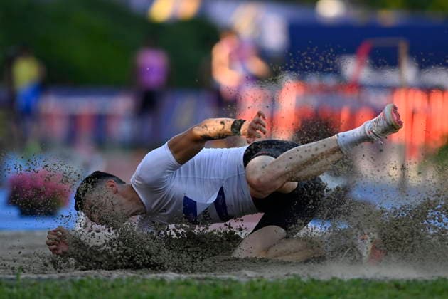 Croatia, Zagreb, 260626. Sportski park Mladost. Zagreb Meeting, 76th Boris Hanzekovic Memorial, long jump. In the photo: TMarko Ceko. Photo: Ronald Gorsic CROPIX Zagreb Croatia Copyright: xxRonaldxGorsicx rg-zagreb_meeting113-260626