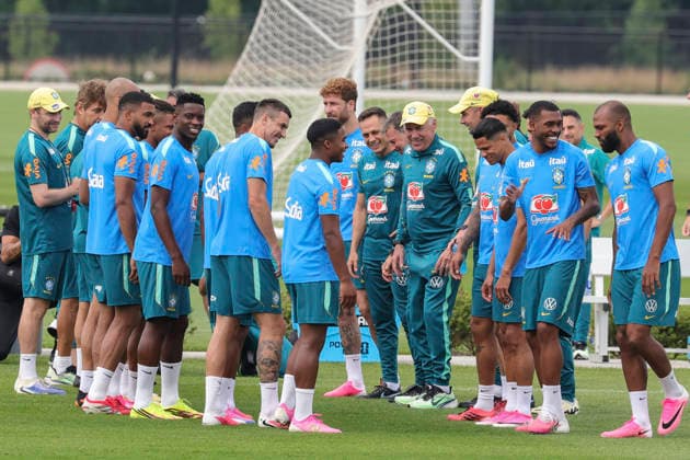 Brazil s players during the team s training session at Columbia Park, Morristown, New Jersey, USA, 26 June 2026. Brazil s training session !ACHTUNG: NUR REDAKTIONELLE NUTZUNG!  Copyright: xSebastiaoxMoreirax GRAF6517 20260626-55020721490_1