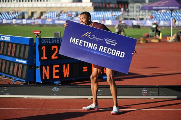 Zagreb, 260626. Sportski park Mladost. Zagreb Meeting, 76th Boris Hanzekovic memorial. In the photo: Jamal Britt, winner. Photo: Damir Krajac CROPIX Zagreb Croatia Copyright: xxDamirxKrajacx dk_zagreb_meeting157-260626