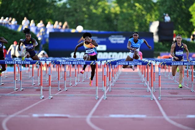 Zagreb, 260626. Sportski park Mladost. Zagreb Meeting, 76th Boris Hanzekovic Memorial. In the photo: Women s 100 m hurdles. Photo: Damir Krajac CROPIX Zagreb Croatia Copyright: xxDamirxKrajacx dk_zagreb_meeting137-260626