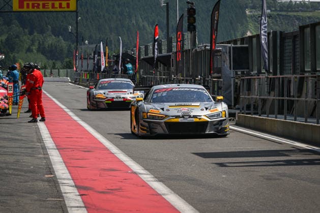 AUTOMOBILE : 24 Heures de SPA Francorchamps - 26 06 2026 66 Tresor Attempto Racing (GER) Audi R8 LMS GT3 EVO II (SILVER) driven by Rocco MAZZOLA (ITA) Sebastian oGAARD (DEN) Ariel LEVI (ISR) Mark KASTELIC (SLO), during the CrowdStrike 24 Hours of SPA, 4th round of the GT World Challenge Europe Championship (SRO) on the Spa-Francorchamps circuit in Belgium The 26th June 2026. SPA-FRANCORCHAMPSBelgium  Copyright: xMPSxAGENCYx
