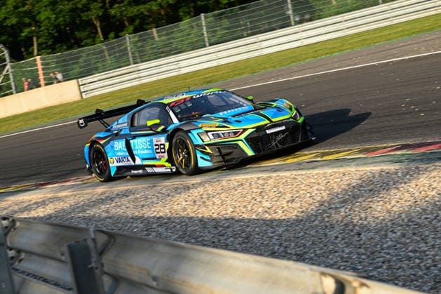 AUTOMOBILE : 24 Heures de SPA Francorchamps - 26 06 2026 28 Haas RT (BEL) Audi R8 LMS GT3 EVO II (PRO-AM) driven by Simon BALCAEN (BEL) Mathieu CASTELEIN (BEL) Pierre CASTELEIN (BEL) Steven PALETTE (FRA), during the CrowdStrike 24 Hours of SPA, 4th round of the GT World Challenge Europe Championship (SRO) on the SPA Francorchamps circuit in Belgium The 25th June 2026. SPA-FRANCORCHAMPSBelgium  Copyright: xMPSxAGENCYx
