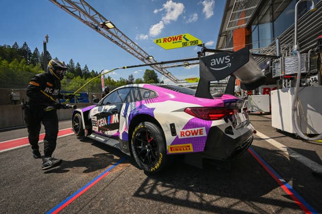 AUTOMOBILE : 24 Heures de SPA Francorchamps - 26 06 2026 998 Rowe Racing (GER) BMW M4 GT3 EVO (GOLD) driven by Ugo DE WILDE (BEL) Tim TRAMNITZ (GER) Jens KLINGMANN (GER), during the CrowdStrike 24 Hours of SPA, 4th round of the GT World Challenge Europe Championship (SRO) on the SPA Francorchamps circuit in Belgium The 26th June 2026. SPA-FRANCORCHAMPSBelgium  Copyright: xMPSxAGENCYx