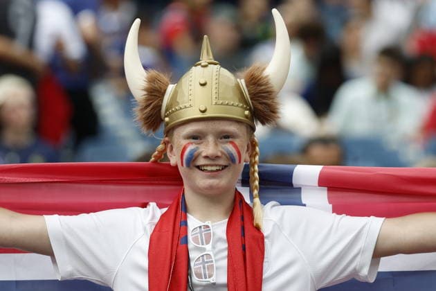FIFA World Cup, WM, Weltmeisterschaft, Fussball 2026 - Group I - Norway vs France A young supporter of Norway poses for photographs before the FIFA World Cup 2026 group stage match Norway against France, in Boston, USA, 26 June 2026. BOSTON United States  Copyright: xGREGxM.xCOOPERx