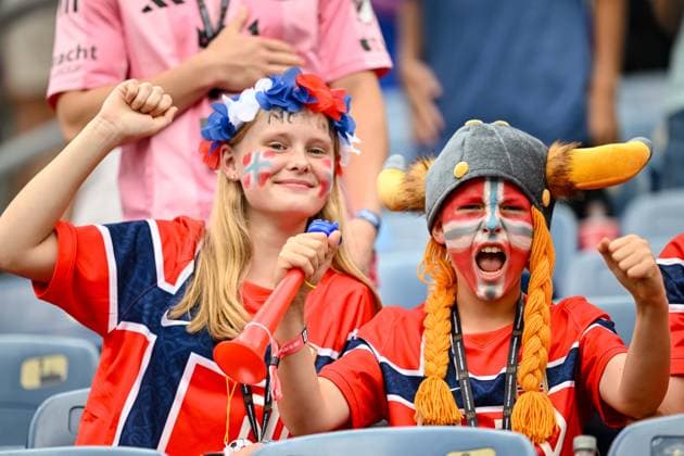 Supporters of Norway during the FIFA World Cup, WM, Weltmeisterschaft, Fussball 2026 Group I match between Norway and France at Boston Stadium on June 26, 2026 in Boston, United States. (Photo by Harry Langer DeFodi Images) - *** Norwegian fans during the 2026 FIFA World Cup Group I match between Norway and France at Boston Stadium on June 26, 2026, in Boston, United States. Photo by Harry Langer, DeFodi Images