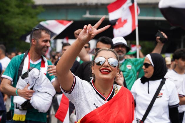 Senegal v Iraq - 2026 FIFA World Cup, WM, Weltmeisterschaft, Fussball Group I Iraqi fan during the 2026 FIFA World Cup Group I match between Senegal and Iraq at Toronto Stadium. on June 26, 2026 in Toronto, Canada. (Photo by Leonardo Ramirez Eyepix Group) Copyright: xLeonardoxRamirezx xEyepixxGroupx LR26062026-09847