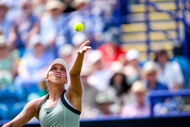 Lexus Eastbourne Open - Day Five Madison Keys of the United States competes against Petra Marcinko of Croatia during their semifinal match at the 2026 Lexus Eastbourne Open Women s tennis tournament at the Devonshire Park Lawn Tennis Club in Eastbourne, England, on June 26, 2026. Eastbourne United Kingdom  Copyright: xOwenxHammondx originalFilename:hammond-2026lexu260626_npIlt.jpg