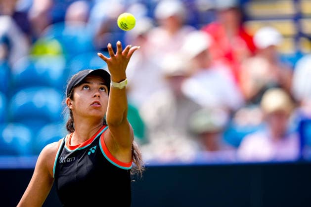 Lexus Eastbourne Open - Day Five Petra Marcinko of Croatia competes during her semifinal match against second seed Madison Keys of the United States at the 2026 Lexus Eastbourne Open Women s tennis tournament at the Devonshire Park Lawn Tennis Club in Eastbourne, England, on June 26, 2026. Eastbourne United Kingdom  Copyright: xOwenxHammondx originalFilename:hammond-2026lexu260626_npHNI.jpg