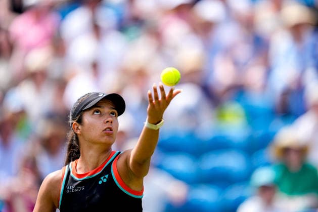 Lexus Eastbourne Open - Day Five Petra Marcinko of Croatia competes during her semifinal match against second seed Madison Keys of the United States at the 2026 Lexus Eastbourne Open Women s tennis tournament at the Devonshire Park Lawn Tennis Club in Eastbourne, England, on June 26, 2026. Eastbourne United Kingdom  Copyright: xOwenxHammondx originalFilename:hammond-2026lexu260626_npPhp.jpg