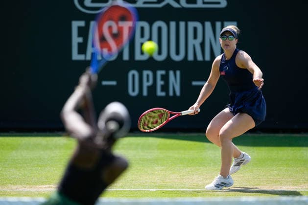 Lexus Eastbourne Open - Day Five Gabriela Dabrowski of Canada and Luisa Stefani of Brazil compete in their semifinal doubles match against Asia Muhammad of the United States and Fanny Stollar of Hungary at the 2026 Lexus Eastbourne Open Women s tennis tournament at the Devonshire Park Lawn Tennis Club in Eastbourne, England, on June 26, 2026. Eastbourne United Kingdom  Copyright: xOwenxHammondx originalFilename:hammond-2026lexu260626_np1IR.jpg