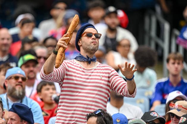 France Supporter during the FIFA World Cup, WM, Weltmeisterschaft, Fussball 2026 Group I match between Norway and France at Boston Stadium on June 26, 2026 in Boston, United States. (Photo by Harry Langer DeFodi Images) - *** A French fan during the 2026 FIFA World Cup Group I match between Norway and France at Boston Stadium on June 26, 2026, in Boston, United States. Photo by Harry Langer, DeFodi Images