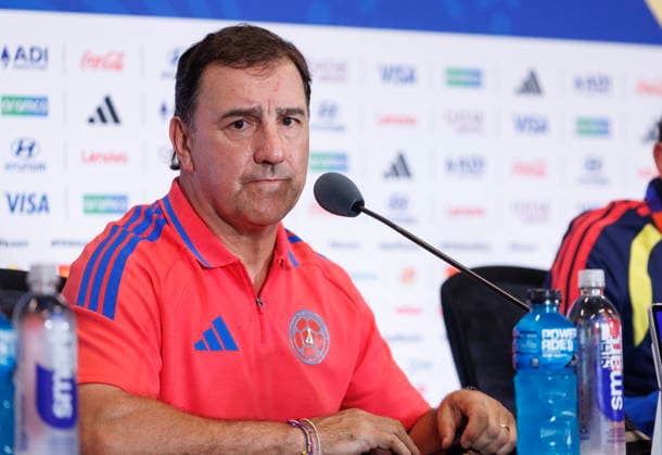FIFA World Cup, WM, Weltmeisterschaft, Fussball 2026 - Colombia press conference, PK, Pressekonferenz Colombia head coach Nestor Lorenzo attends a press conference one day ahead of the FIFA World Cup 2026 group stage match Colombia against Portugal, in Miami, Florida, USA, 26 June 2026. MIAMI United States  Copyright: xCRISTOBALxHERRERA-ULASHKEVICHx