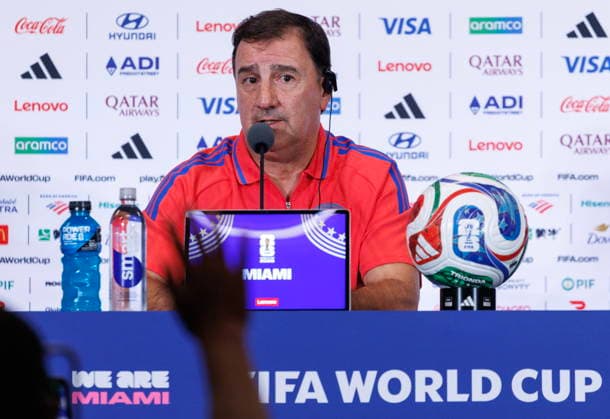 FIFA World Cup, WM, Weltmeisterschaft, Fussball 2026 - Colombia press conference, PK, Pressekonferenz Colombia head coach Nestor Lorenzo attends a press conference one day ahead of the FIFA World Cup 2026 group stage match Colombia against Portugal, in Miami, Florida, USA, 26 June 2026. MIAMI United States  Copyright: xCRISTOBALxHERRERA-ULASHKEVICHx