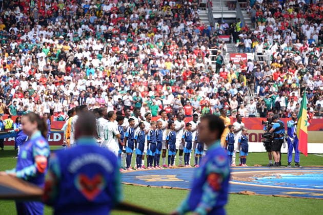 Senegal v Iraq - FIFA World Cup, WM, Weltmeisterschaft, Fussball 2026 - Group I TORONTO, CANADA - JUNE 26: Players line up prior the 2026 FIFA World Cup First Stage Group I match between Senegal and Iraq at Toronto Stadium (BMO Field) in Toronto, Ontario, Canada on June 26, 2026. Mert Alper Dervis Anadolu Ontario Canada. Editorial use only. Please get in touch for any other usage.  Copyright: x2026xAnadoluxMertxAlperxDervisx