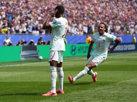 Ousmane DembÃ lÃ celebrates scoring for France Norway v France, 2026 FIFA World Cup, WM, Weltmeisterschaft, Fussball Group I, Football, Boston Stadium, Foxborough, Massachusetts, USA - 26 Jun 2026Foxborough Boston Stadium Massachusetts (MA) United States of America EDITORIAL USE ONLY No use with unauthorised audio, video, data, fixture lists, club league logos or live services. Online in-match use limited to 120 images, no video emulation. No use in betting, games or single club league player publications.  Copyright: xIsmaelxAdnan Shutterstockx 16964355av