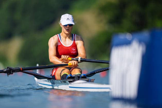LUCERNE, SWITZERLAND - JUNE 26: Aurelia-Maxima Katharina Janzen of Switzerland competing in the Women s Single Sculls during the Lucerne Regatta - World Rowing Cup III at the Rotsee on June 26, 2026 in Lucerne, Switzerland. Lucerne Switzerland Copyright: xBEAUTIFULxSPORTS TobiasxLacknerx