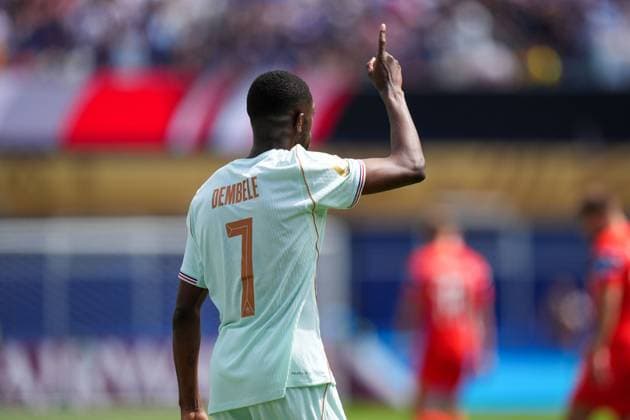 Ousmane DembÃ lÃ celebrates scoring for France Norway v France, 2026 FIFA World Cup, WM, Weltmeisterschaft, Fussball Group I, Football, Boston Stadium, Foxborough, Massachusetts, USA - 26 Jun 2026Foxborough Boston Stadium Massachusetts (MA) United States of America EDITORIAL USE ONLY No use with unauthorised audio, video, data, fixture lists, club league logos or live services. Online in-match use limited to 120 images, no video emulation. No use in betting, games or single club league player publications.  Copyright: xIsmaelxAdnan Shutterstockx 16964355be