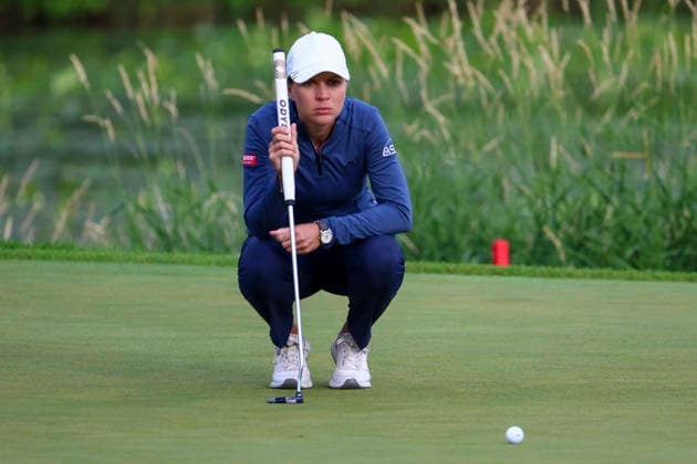 June 26, 2026, Chaska, Minnesota, United States: MORGANE METRAUX prepares to putt at hole ten. This is the second day of the 2026 KPMG WomenÃ¢â‚¬â ¢s PGA, Golf Herren Championship at Hazeltine National Golf Course in Chaska Minnesota. Chaska United States - ZUMAt166 20260626_zsp_t166_003 Copyright: xMichaelxTurnerx