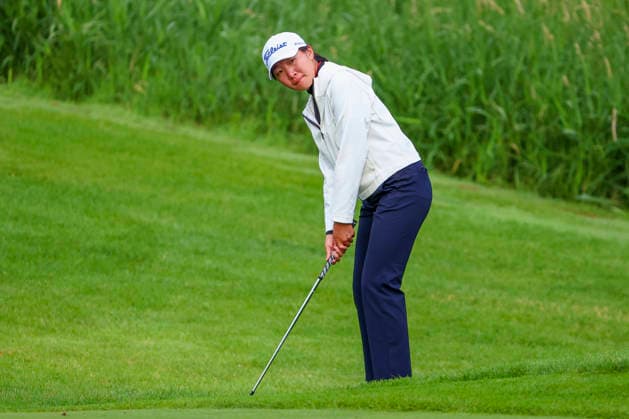 June 26, 2026, Chaska, Minnesota, United States: YAHUI ZHANG prepares to chip in from the rough. This is the second day of the 2026 KPMG WomenÃ¢â‚¬â ¢s PGA, Golf Herren Championship at Hazeltine National Golf Course in Chaska Minnesota. Chaska United States - ZUMAt166 20260626_zsp_t166_013 Copyright: xMichaelxTurnerx
