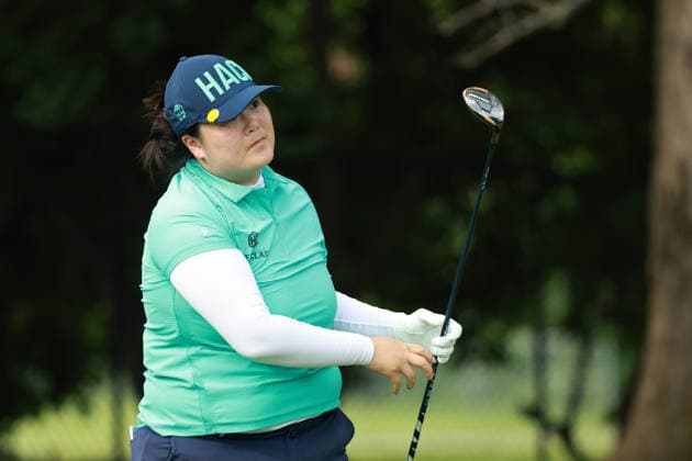 KPMG Women™s PGA, Golf Herren Championship 2026 CHASKA, MINNESOTA - JUNE 26: Angel Yin of the United States plays her tee shot on the seventh hole during the second round of the KPMG Women™s PGA Championship 2026 at Hazeltine National Golf Club in Chaska, Minnesota, USA Friday, June 26, 2026. Chaska Minnesota United States  Copyright: xJorgexLemusx originalFilename:lemus-kpmgwome260626_npORy.jpg