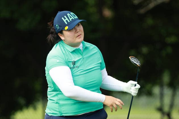 KPMG Women™s PGA, Golf Herren Championship 2026 CHASKA, MINNESOTA - JUNE 26: Angel Yin of the United States plays her tee shot on the seventh hole during the second round of the KPMG Women™s PGA Championship 2026 at Hazeltine National Golf Club in Chaska, Minnesota, USA Friday, June 26, 2026. Chaska Minnesota United States  Copyright: xJorgexLemusx originalFilename:lemus-kpmgwome260626_npW2J.jpg