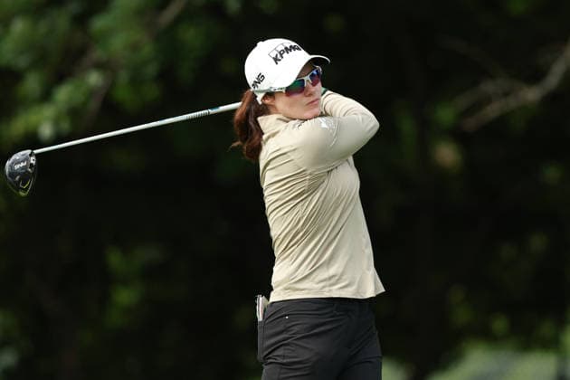 KPMG Women™s PGA, Golf Herren Championship 2026 CHASKA, MINNESOTA - JUNE 26: Leona Maguire of Ireland plays her tee shot on the seventh hole during the second round of the KPMG Women™s PGA Championship 2026 at Hazeltine National Golf Club in Chaska, Minnesota, USA Friday, June 26, 2026. Chaska Minnesota United States  Copyright: xJorgexLemusx originalFilename:lemus-kpmgwome260626_npXyg.jpg