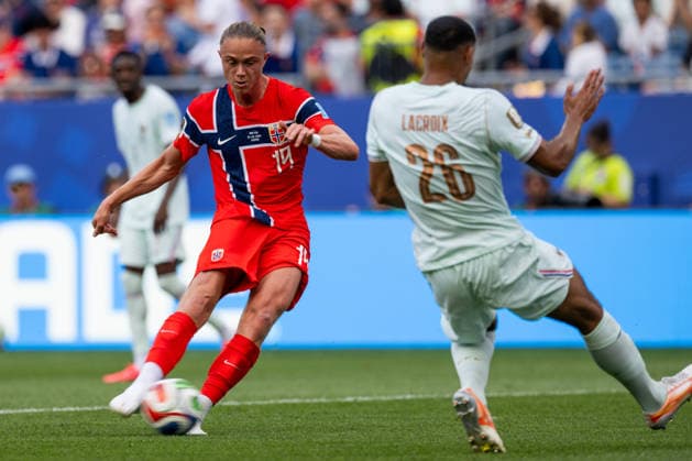 260626 Thelo Aasgaard of Norway during the FIFA World Cup, WM, Weltmeisterschaft, Fussball 2026 group stage football match between Norway and France on June 26, 2026 in Foxborough. Photo: Vegard Grott BILDBYRAN kod VG VG0967 bbeng fotboll football soccer fotball vm fotbolls-vm fotball-vm fotbolls-vm 2026 fifa world cup 2026 norge norway frankrike france boston *** June 26, 2026: Thelo Aasgaard of Norway during the 2026 FIFA World Cup group stage soccer match between Norway and France on June 26, 2026 in Foxborough. Photo by Vegard Grott. BILDBYRAN code VG VG0967 bbeng soccer football fotball World Cup soccer World Cup fotball World Cup soccer World Cup 2026 FIFA World Cup 2026 Norway France Boston  Copyright: VEGARDxGRoTT BB260626VG024