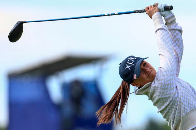 June 26, 2026, Chaska, Minnesota, United States: ALINE KRAUTER tees off at hole nine. This is the second day of the 2026 KPMG WomenÃ¢â‚¬â ¢s PGA, Golf Herren Championship at Hazeltine National Golf Course in Chaska Minnesota. Chaska United States - ZUMAt166 20260626_zsp_t166_040 Copyright: xMichaelxTurnerx