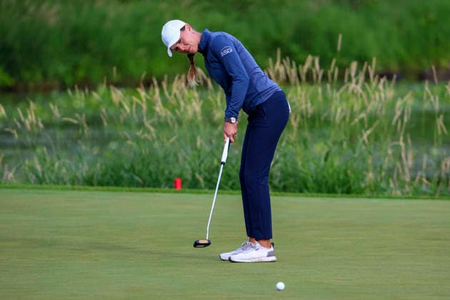 June 26, 2026, Chaska, Minnesota, United States: MORGANE METRAUX putts at hole ten. This is the second day of the 2026 KPMG WomenÃ¢â‚¬â ¢s PGA, Golf Herren Championship at Hazeltine National Golf Course in Chaska Minnesota. Chaska United States - ZUMAt166 20260626_zsp_t166_046 Copyright: xMichaelxTurnerx