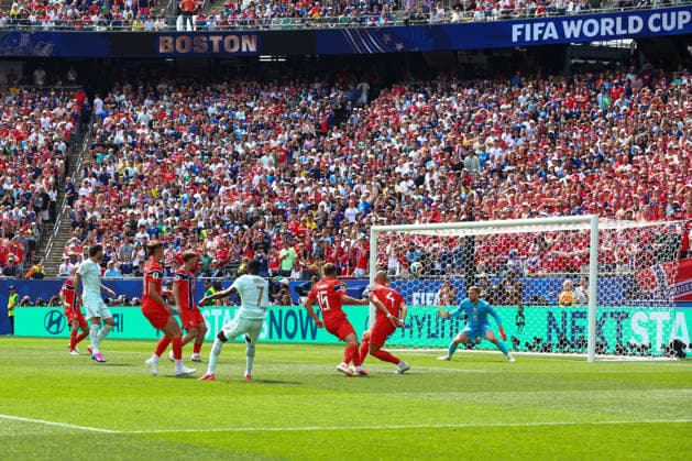FIFA World Cup, WM, Weltmeisterschaft, Fussball 2026: Norway v France BOSTON, USA - 26th June 2026: Ousmane Dembele of France scores his side s first goal past Egil Selvik of Norway during the FIFA World Cup 2026 Group I match between Norway and France at Boston Stadium Boston Boston Stadium United States of America Copyright: xCraigxMercerx xPeakxActionxPhotosx
